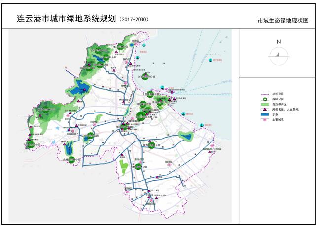 市域生態(tài)綠地現(xiàn)狀圖